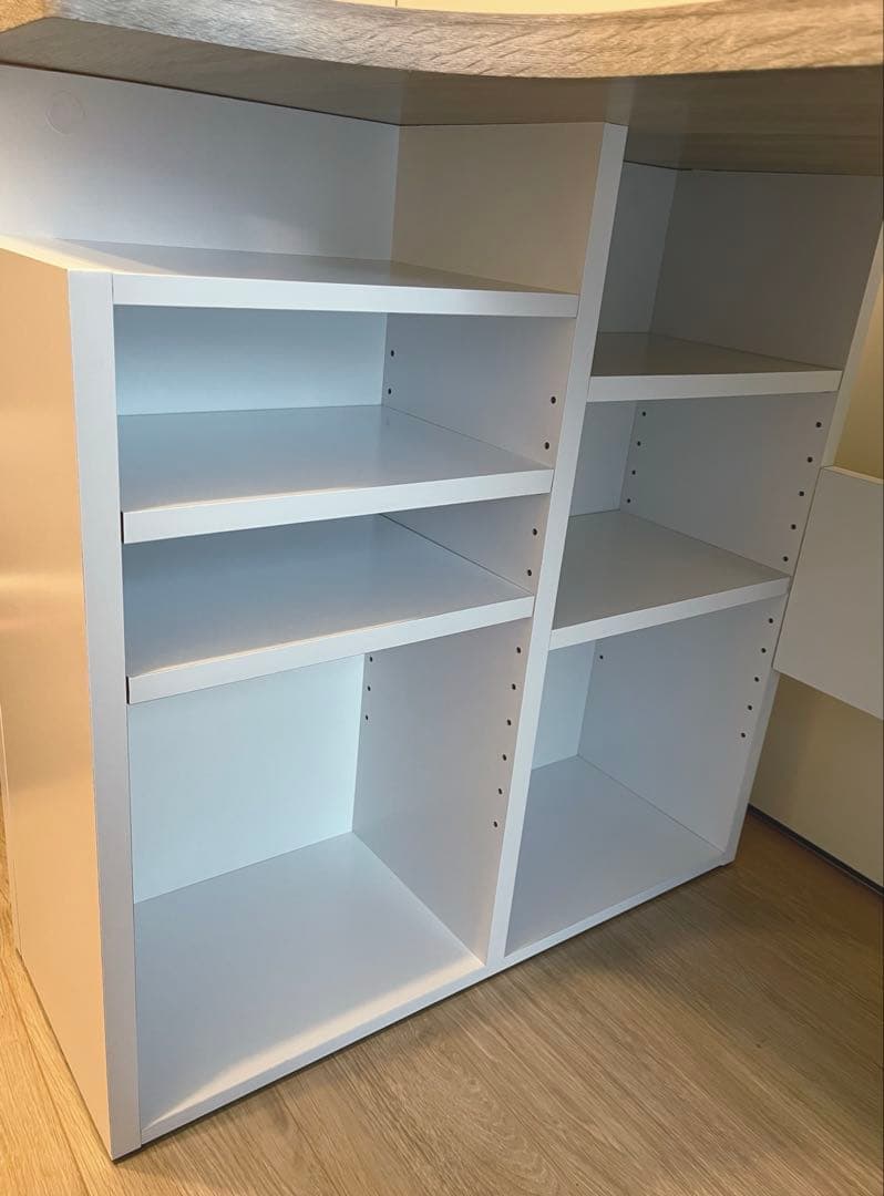 LOWYA （ロウヤ）L字デスク 100cm オーク/ホワイト