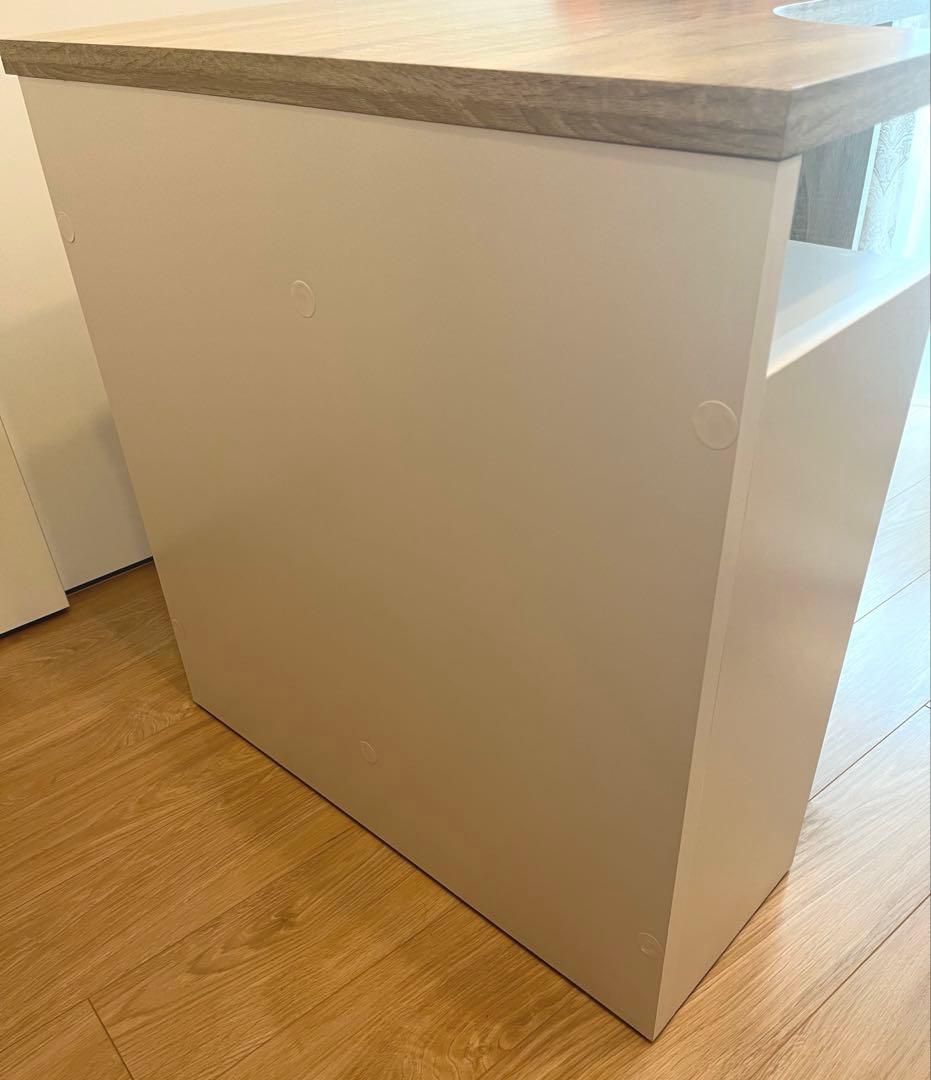 LOWYA （ロウヤ）L字デスク 100cm オーク/ホワイト