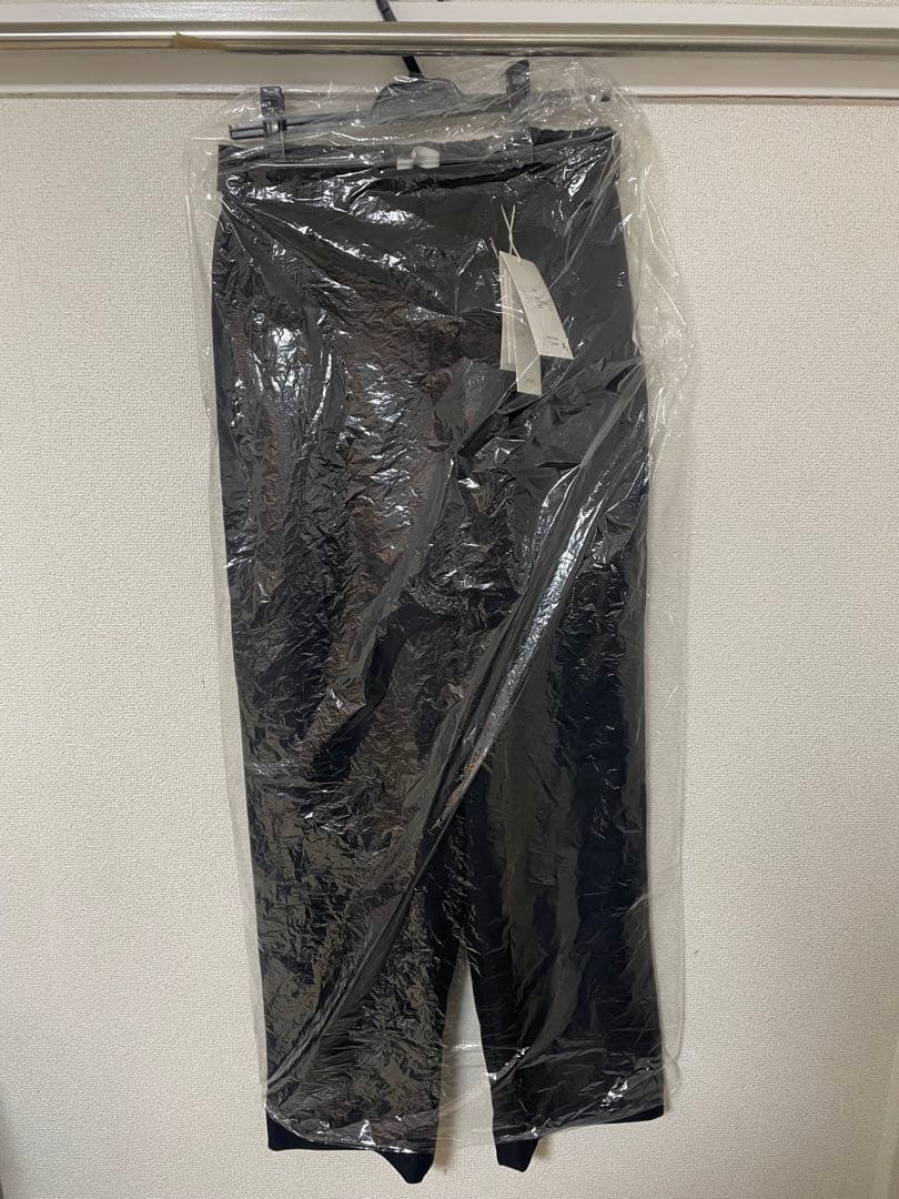 Super140's WOOL MAT BELTED PANTS サイズL