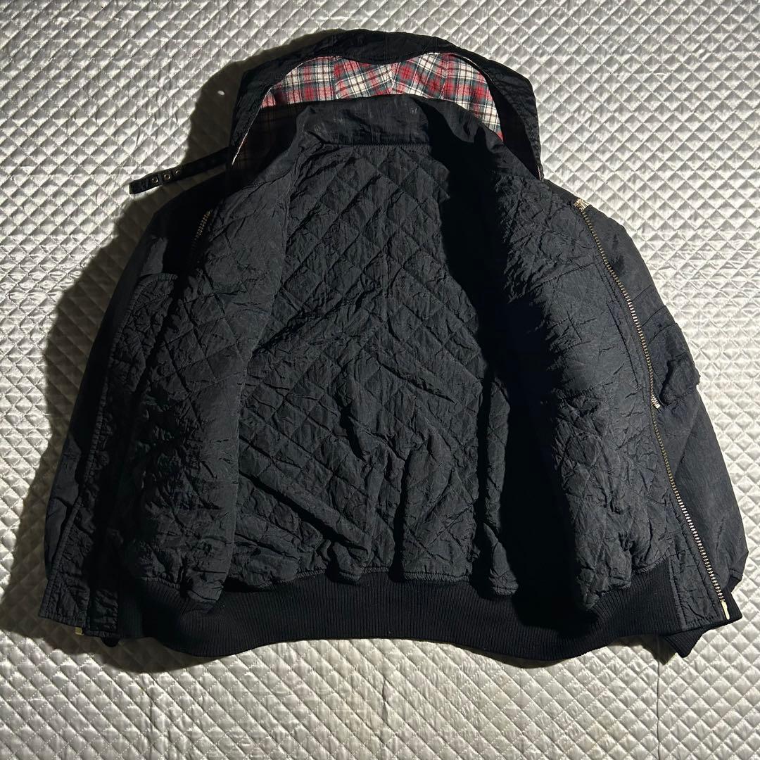 90s PINK HOUSE ゼッケンブルゾン 黒 ワッペン フード