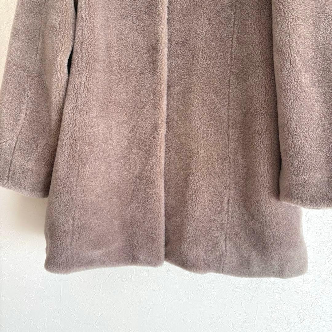 美品✨ソージュ 24FW ウールボアコート ウール100% グレージュ