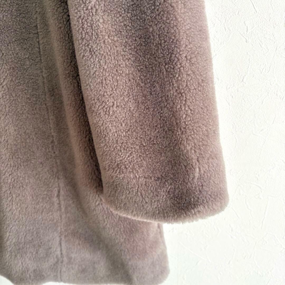 美品✨ソージュ 24FW ウールボアコート ウール100% グレージュ