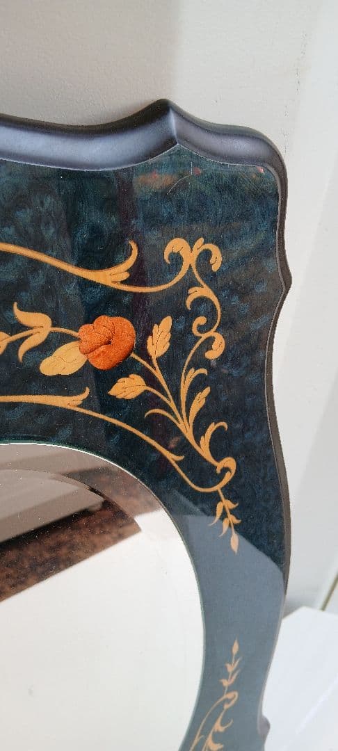 アンティーク　ITALY ドマン 象嵌細工 ウォールミラー