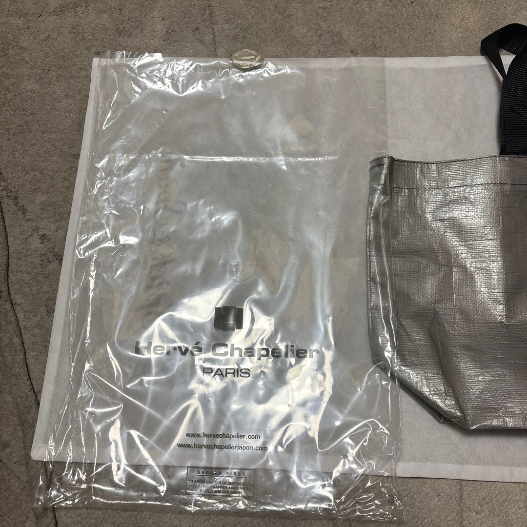 エルベシャプリエ☆マルシェバック 新品未使用4012 M グリ&ノアール