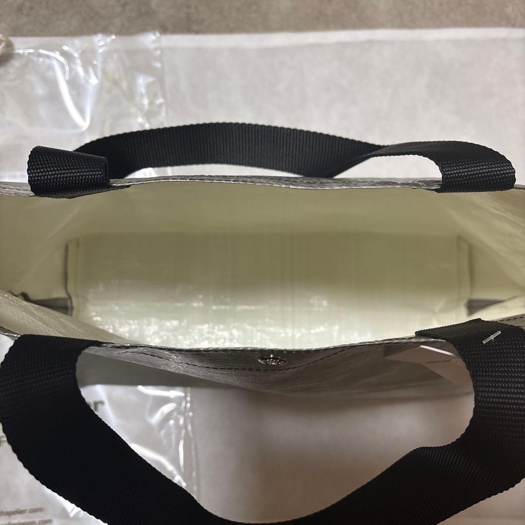 エルベシャプリエ☆マルシェバック 新品未使用4012 M グリ&ノアール