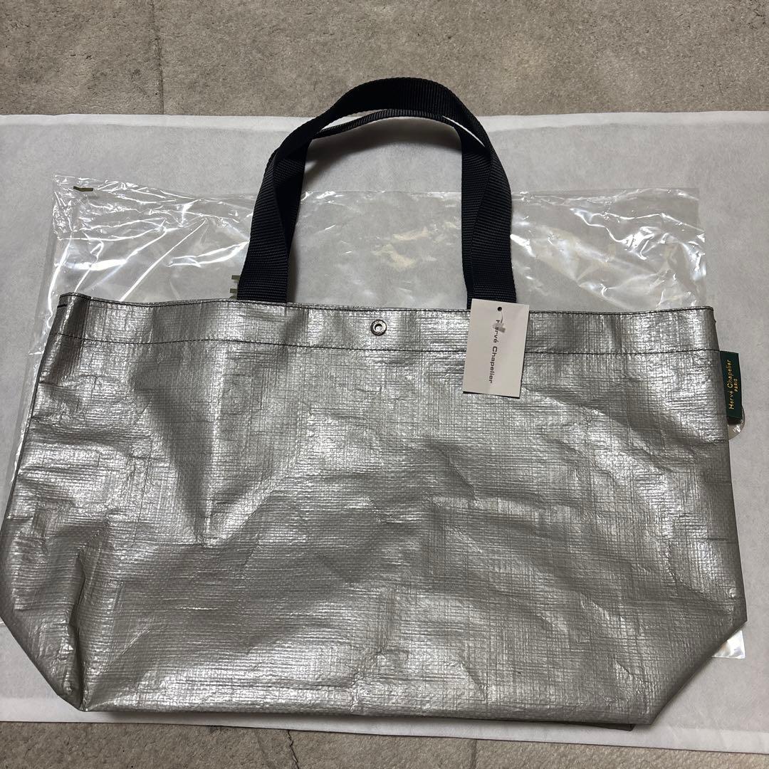 エルベシャプリエ☆マルシェバック 新品未使用4012 M グリ&ノアール