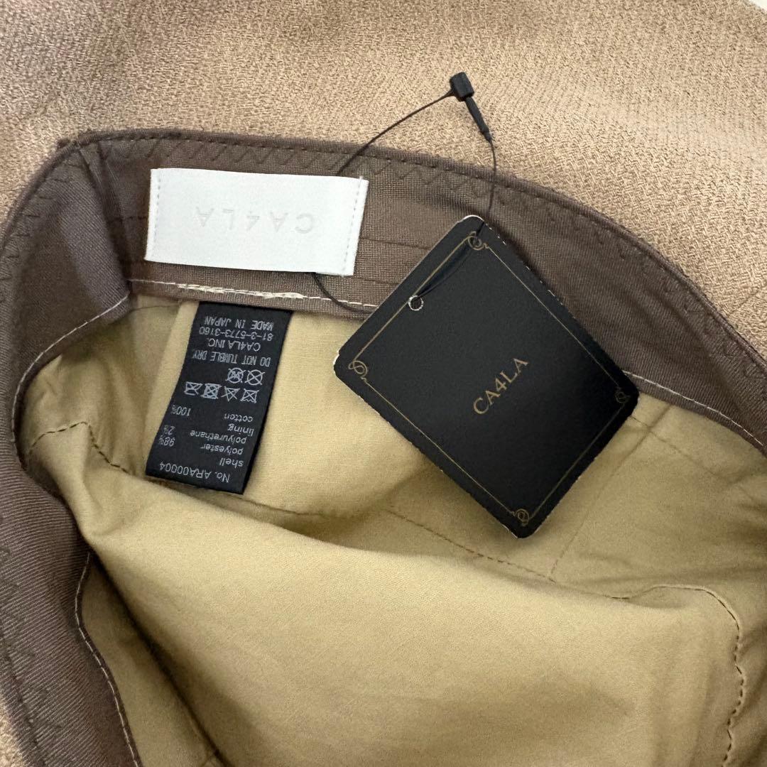 CA4LA ベージュ リボン付きハット