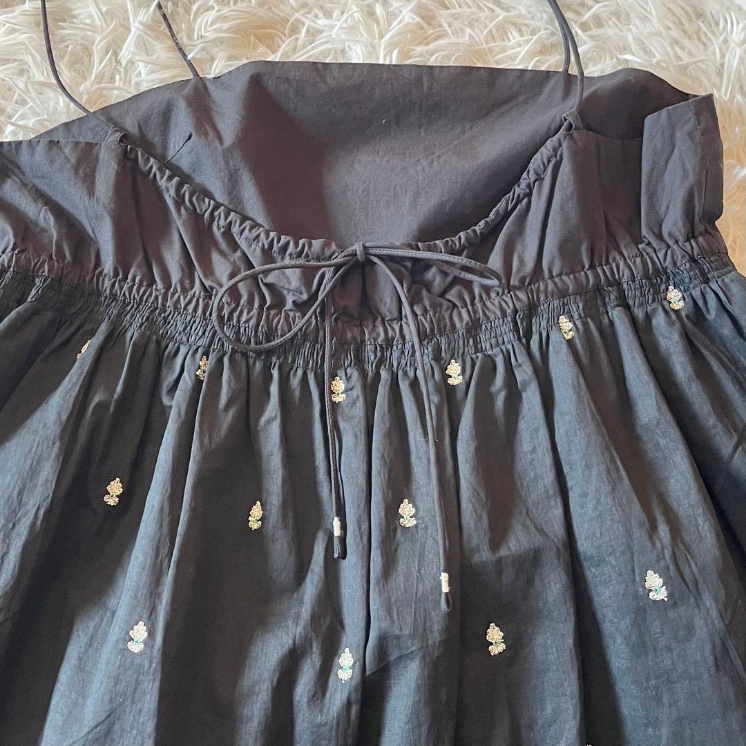 極美品✨ ヌキテパ 2025 完売品 別注 ブラックポプリン オーガンザキャミ