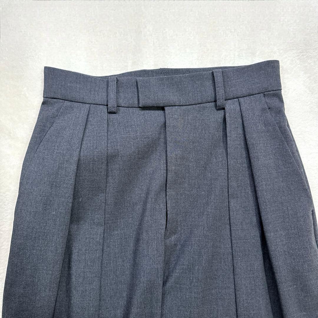 極美品 トレフルプラスワン ポケットフリルパンツ ダークグレー trefle+1