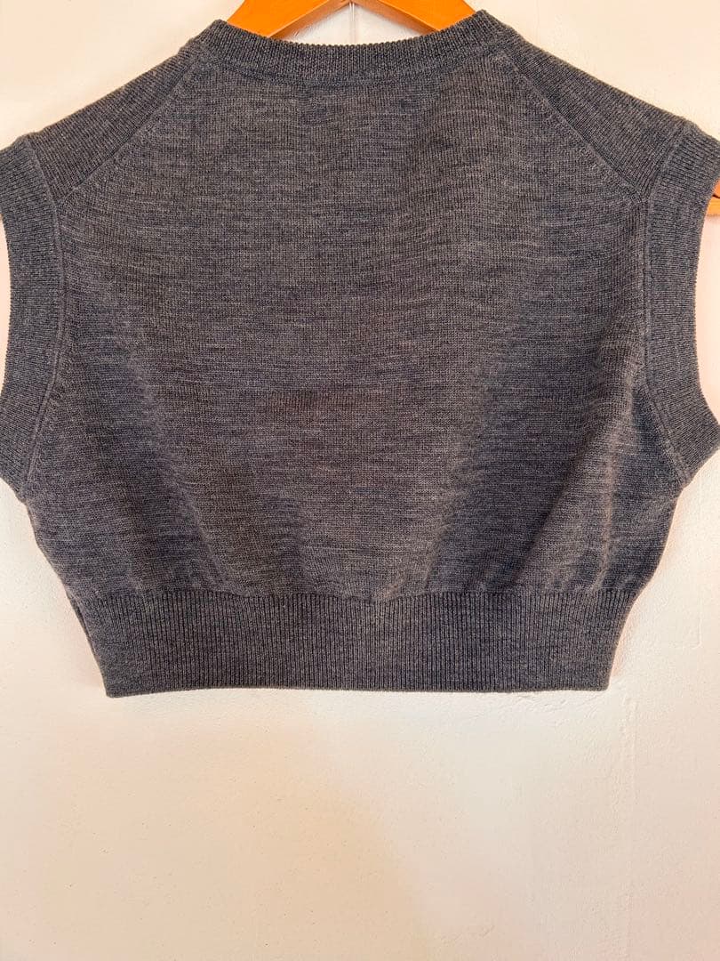 FUMIKA UCHIDA チャコールグレー ニットベスト 36