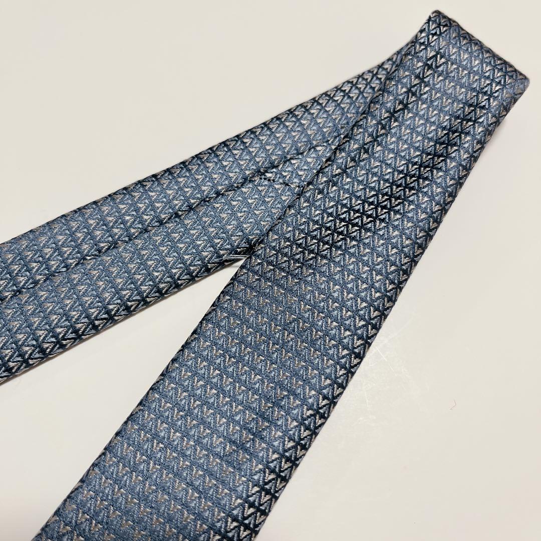 美品 ルイヴィトン ネクタイ ハイブランド ダイヤモンドブイ 光沢 ジャガード