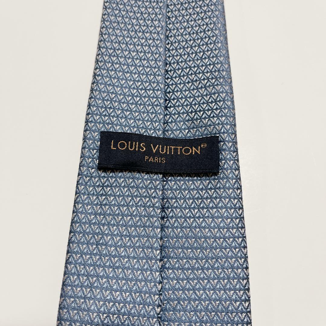 美品 ルイヴィトン ネクタイ ハイブランド ダイヤモンドブイ 光沢 ジャガード