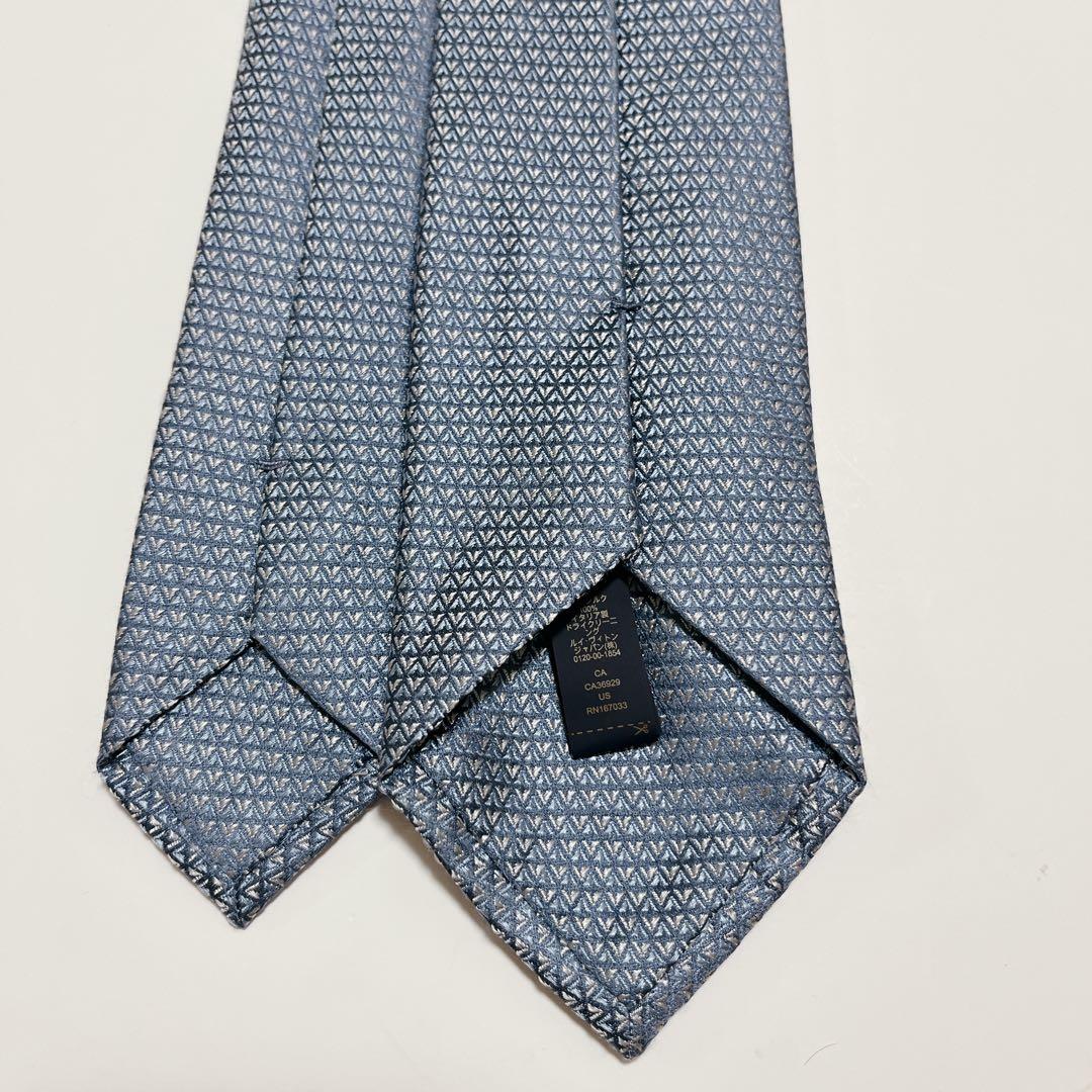 美品 ルイヴィトン ネクタイ ハイブランド ダイヤモンドブイ 光沢 ジャガード