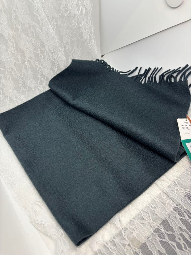 未使用美品Loro Piana ピッコラウニタスカーフカシミヤ グリーングレー