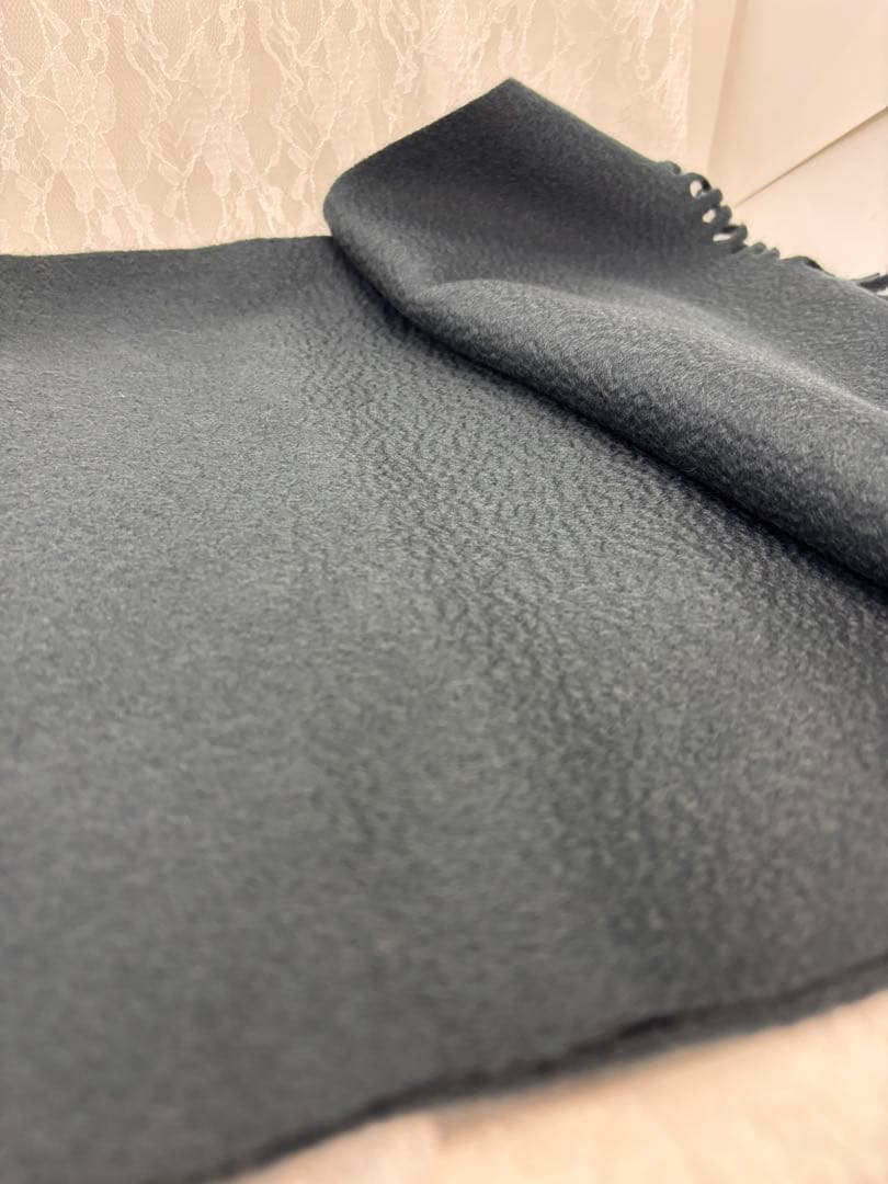 未使用美品Loro Piana ピッコラウニタスカーフカシミヤ グリーングレー