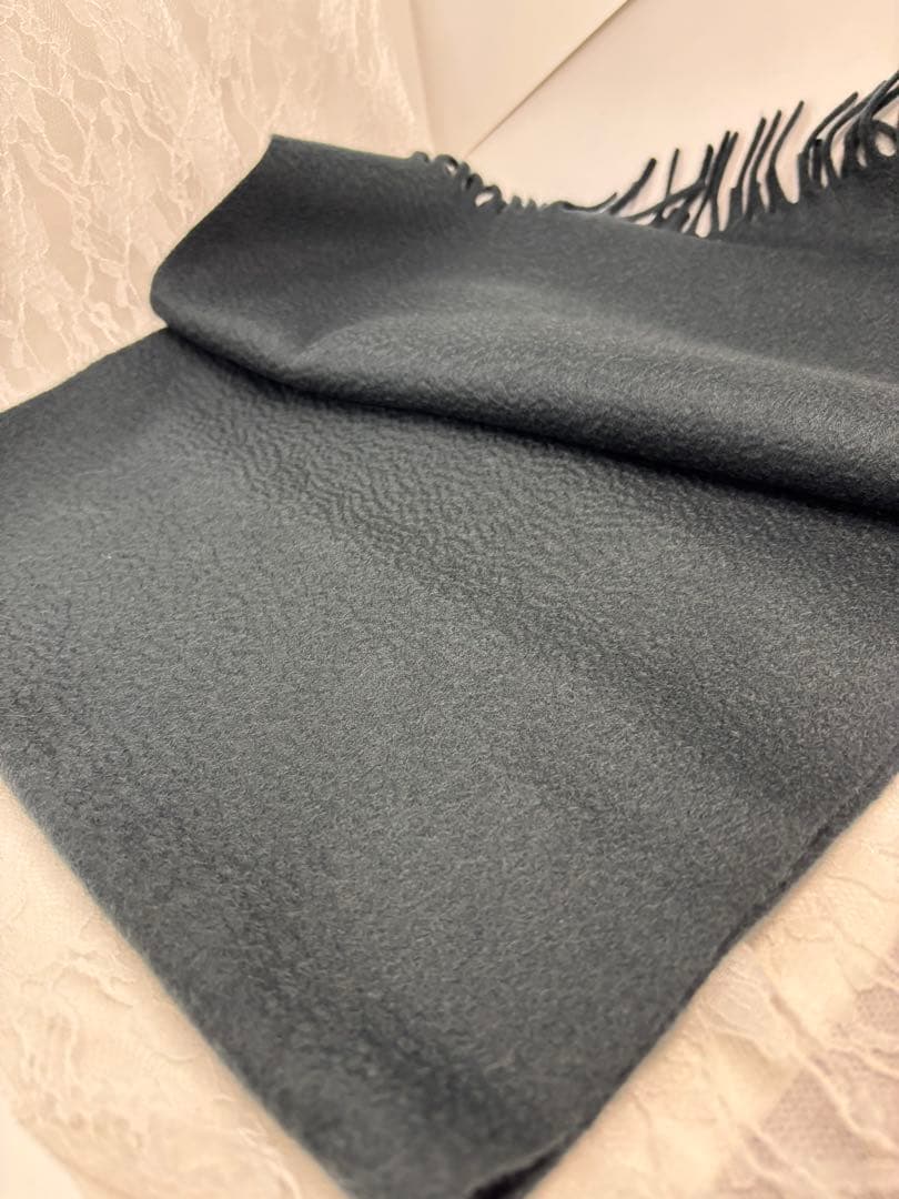 未使用美品Loro Piana ピッコラウニタスカーフカシミヤ グリーングレー