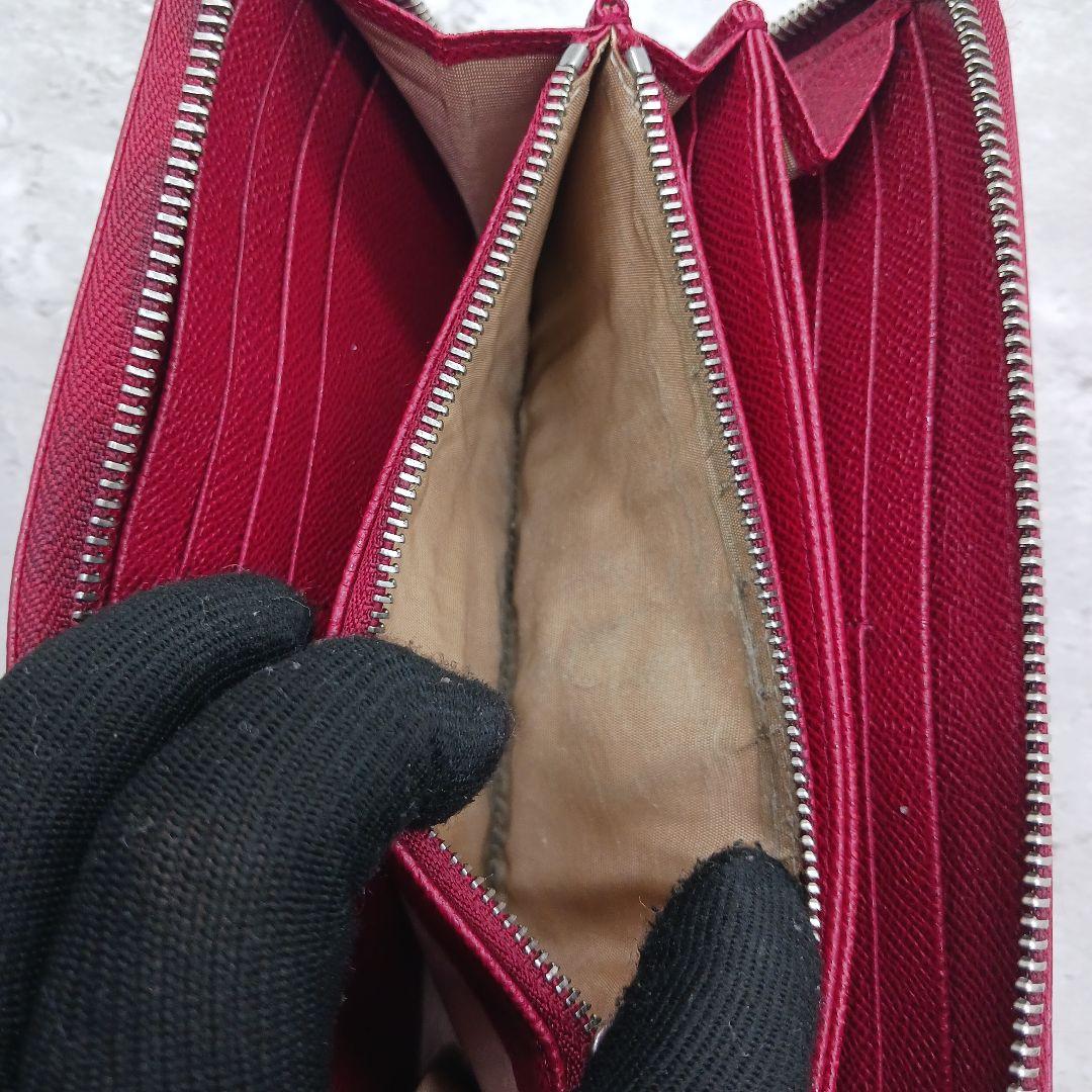 ✨美品✨ ブルガリ ビーゼロワン ラウンドファスナー レディース 長財布 レッド