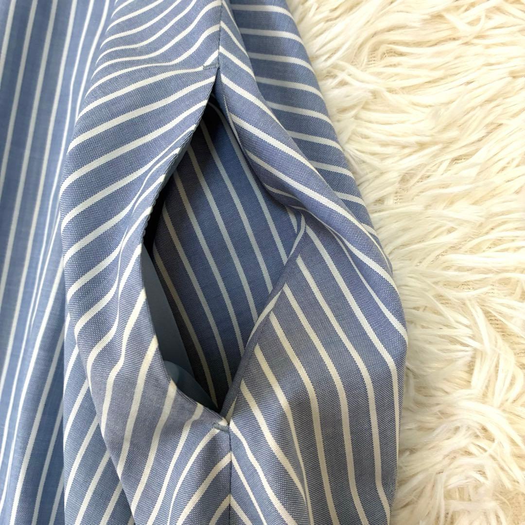 DAMA ダーマコレクション　シャツワンピース　洗える　ストライプ　ゆったり