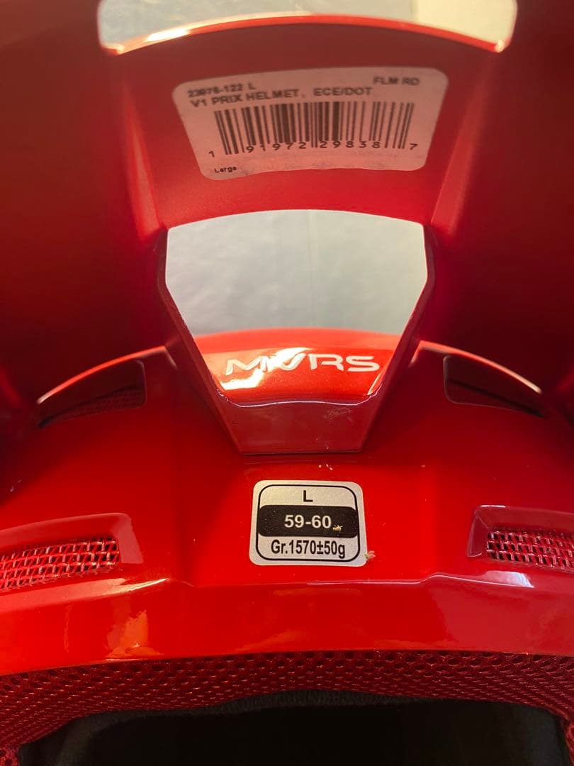 FOX V1 ヘルメット レッド/ホワイト