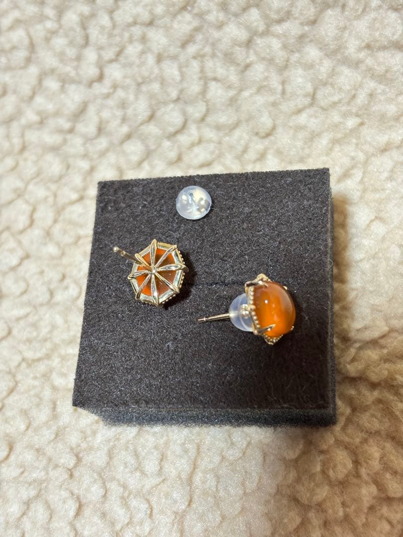 agete アガット　K10 カーネリアン　ピアス