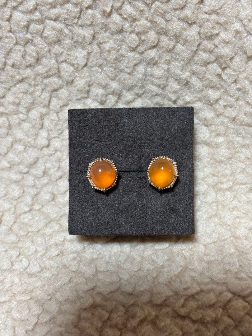 agete アガット　K10 カーネリアン　ピアス