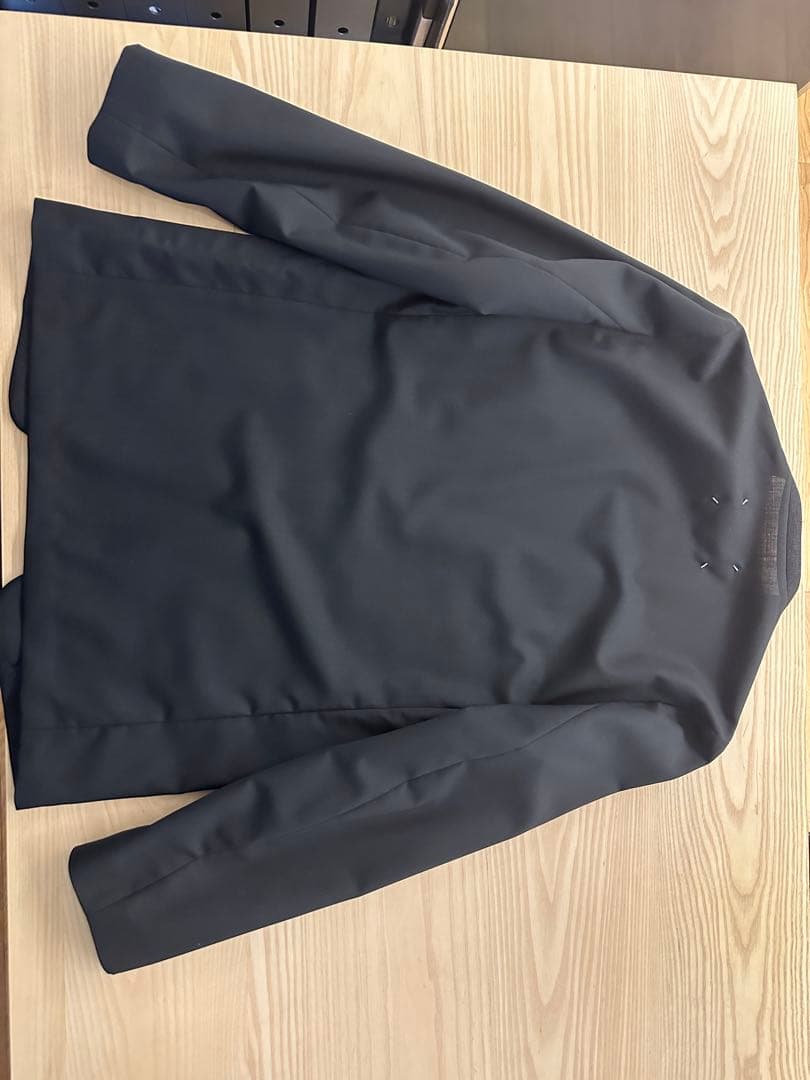 マルジェラ　ノーカラーブラックジャケット　サイズ44