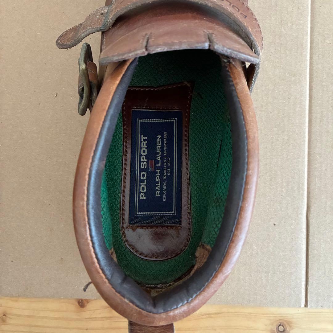 靴 90's POLO SPORT brown leather boots