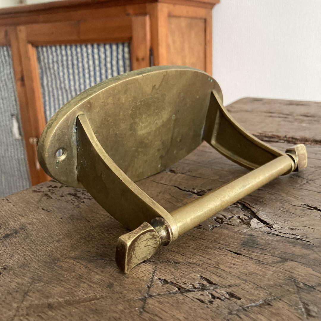 フランスアンティーク 真鍮製 トイレットペーパーホルダー