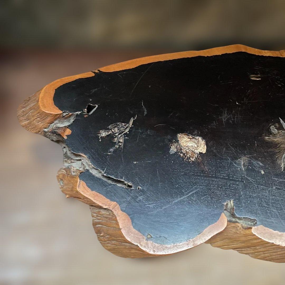 希少 大型 本黒檀 花瓶台 盆栽 花台 飾り台 一枚板 切り株 輪切 華道