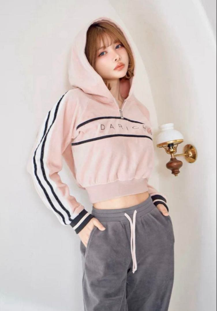 Darich ラインベロアショートフーディ+ コードベロアワイドパンツセット販売