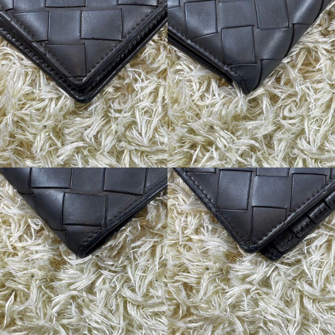 大人気✨ボッテガヴェネタ　二つ折り財布　マキシイントレ　グレー　札入れ
