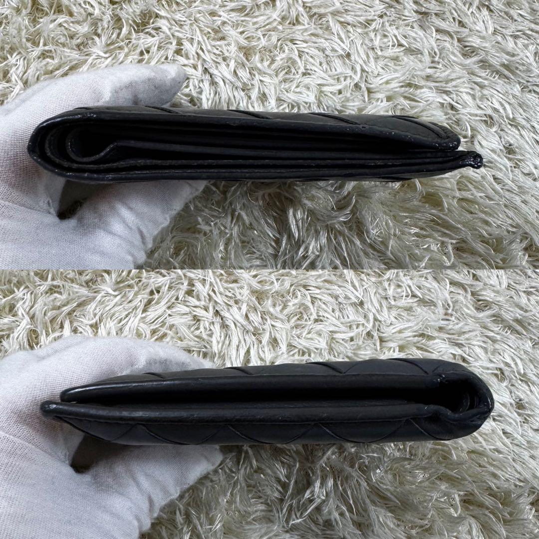 大人気✨ボッテガヴェネタ　二つ折り財布　マキシイントレ　グレー　札入れ