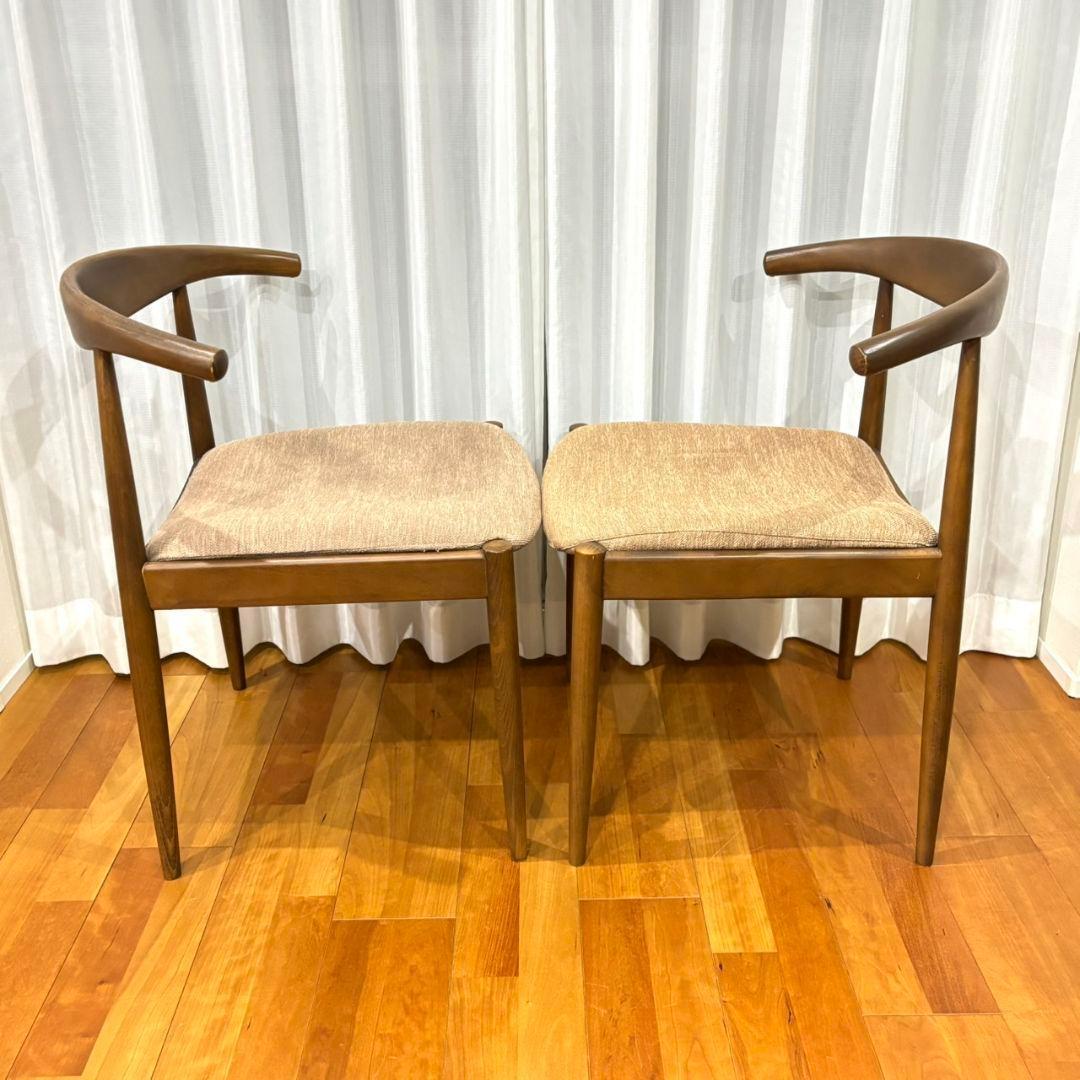 【希少ブラウン✨】ニトリ NコレクションC-01D ダイニングチェア2脚