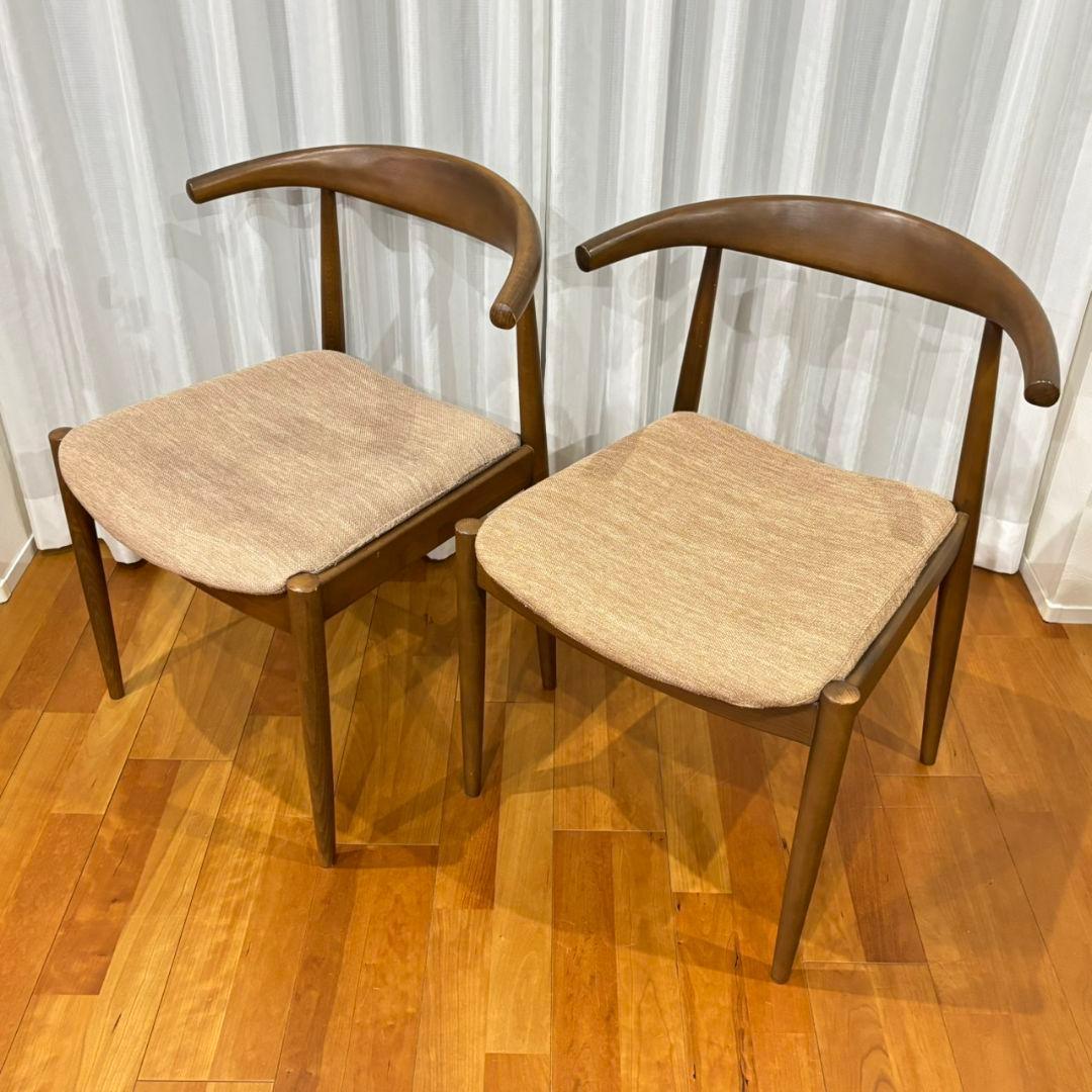 【希少ブラウン✨】ニトリ NコレクションC-01D ダイニングチェア2脚