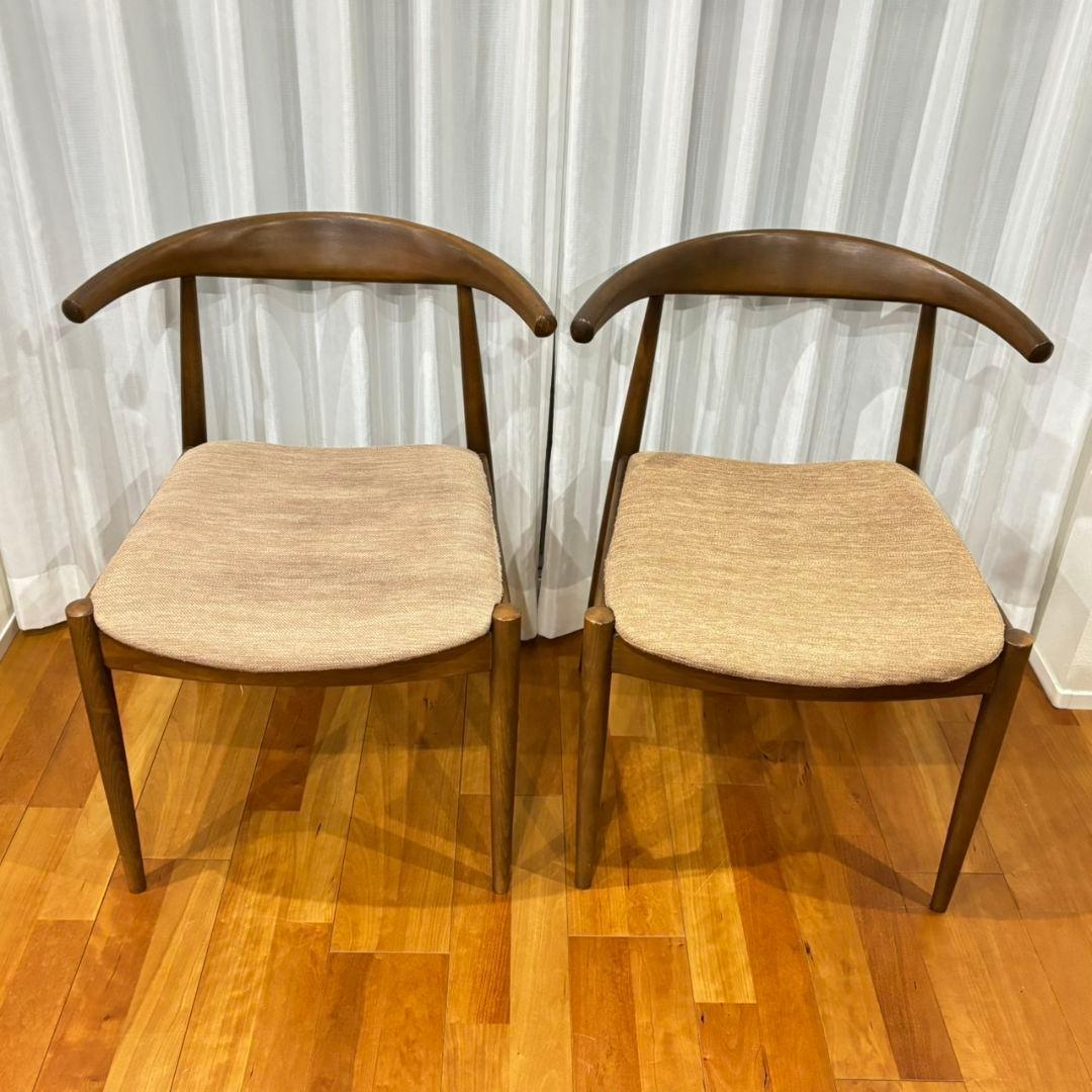 【希少ブラウン✨】ニトリ NコレクションC-01D ダイニングチェア2脚