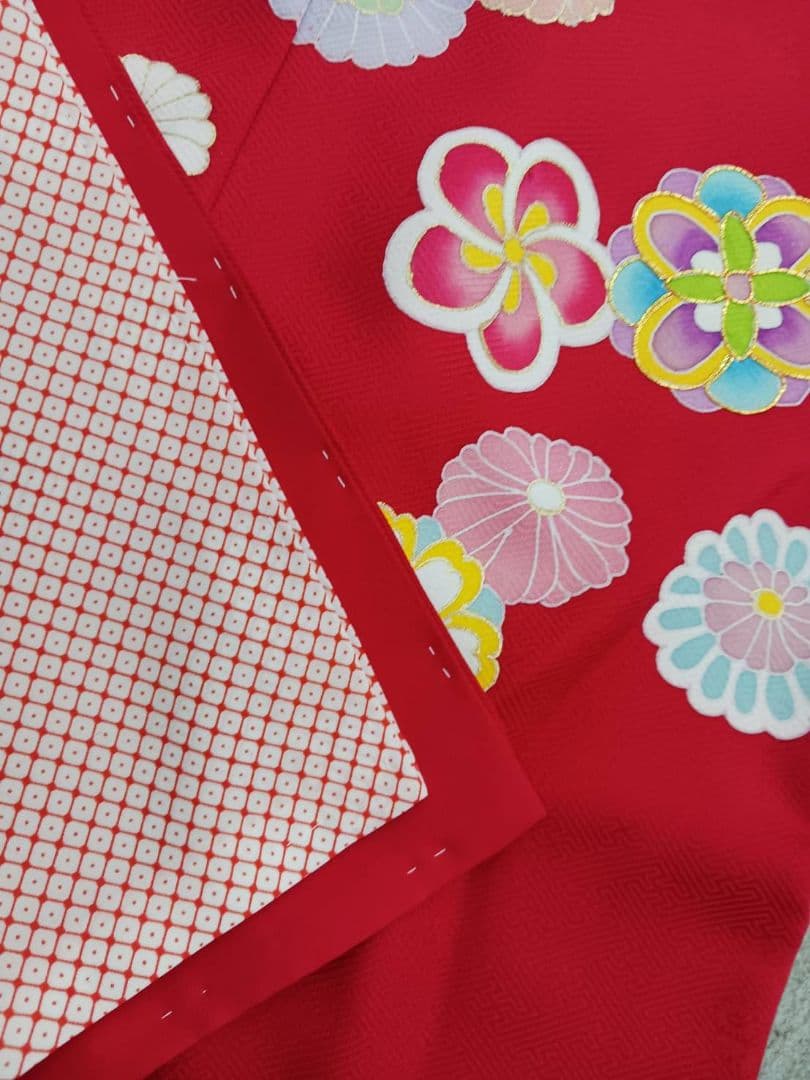 ★特価セール★七歳お祝い着物 本裁ち 四つ身 正絹