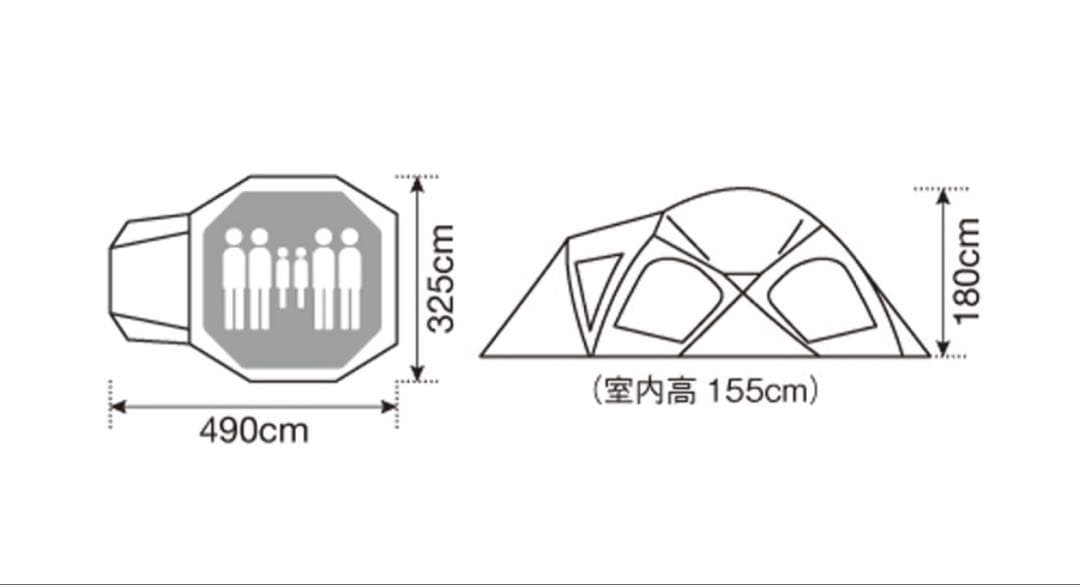 スノーピーク　ドックドーム Pro.6アイボリー　グランドシート付き