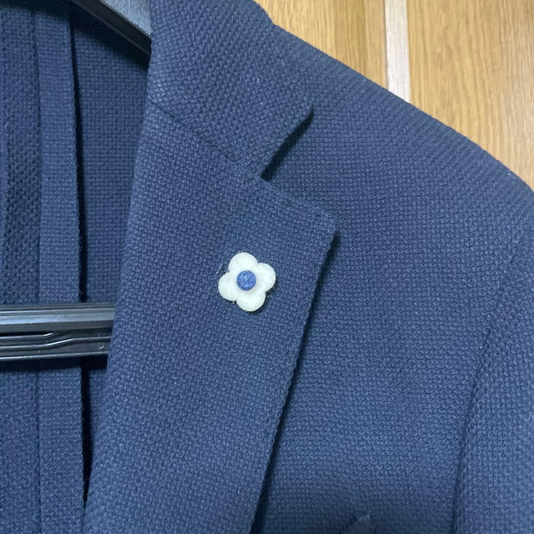 LARDINI ネイビー テーラードジャケット　サイズ48