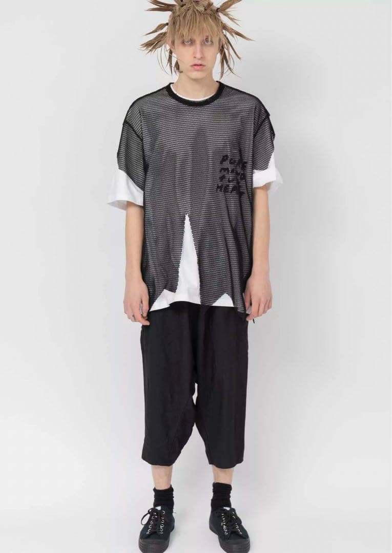 美品BLACK COMME des GARCONS メッシュTシャツ 21SS