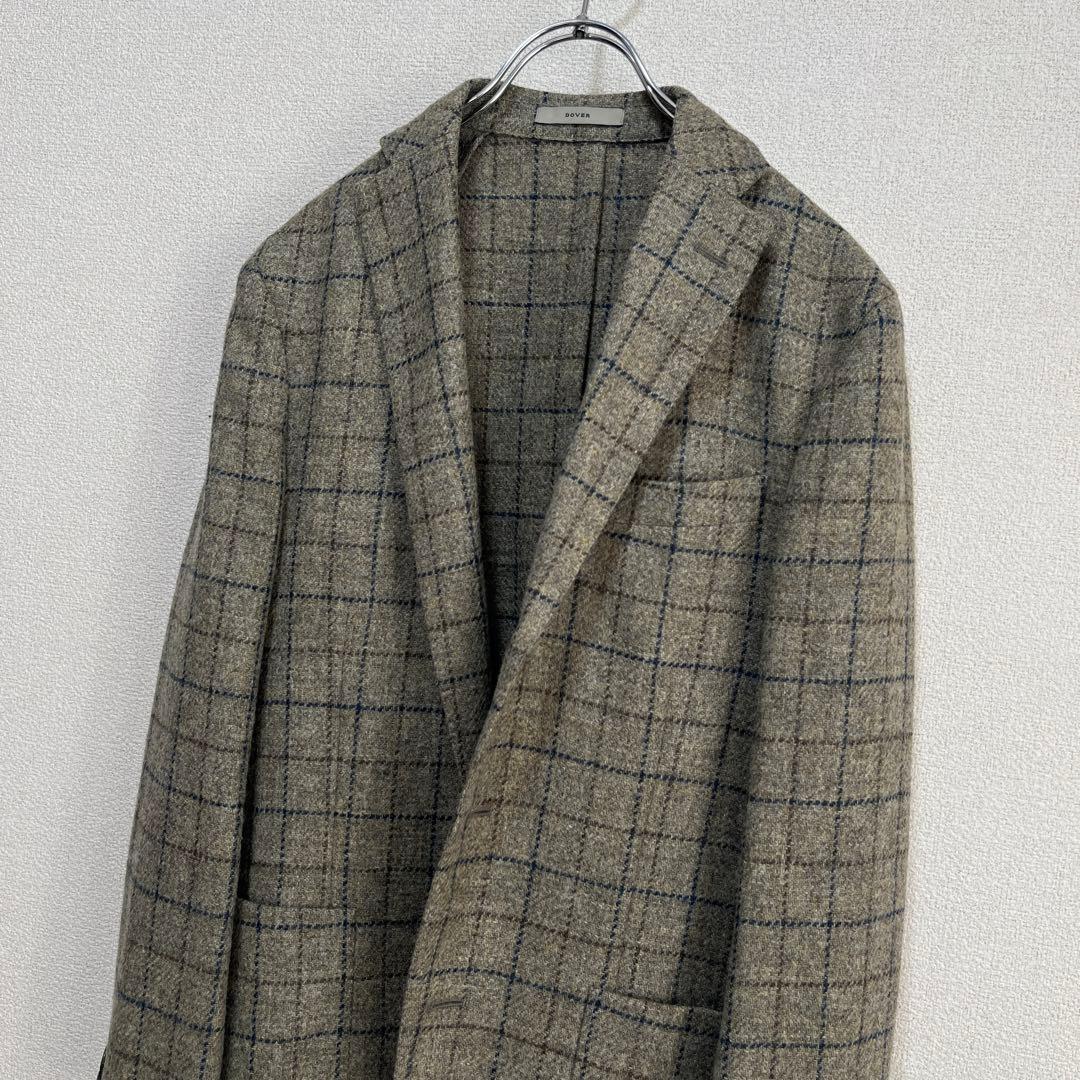 【未使用】現行 BOGLIOLI ウール チェック テーラードジャケット 46