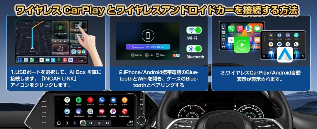 よ*ー様 HEYINCAR+ CarPlay AI Box Android 13