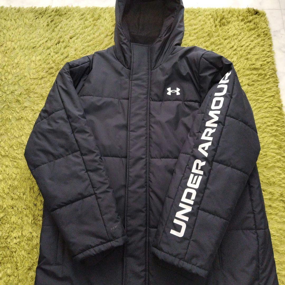 アンダーアーマー ベンチコート ロングコート 大きいサイズ 2XL ブラック 黒