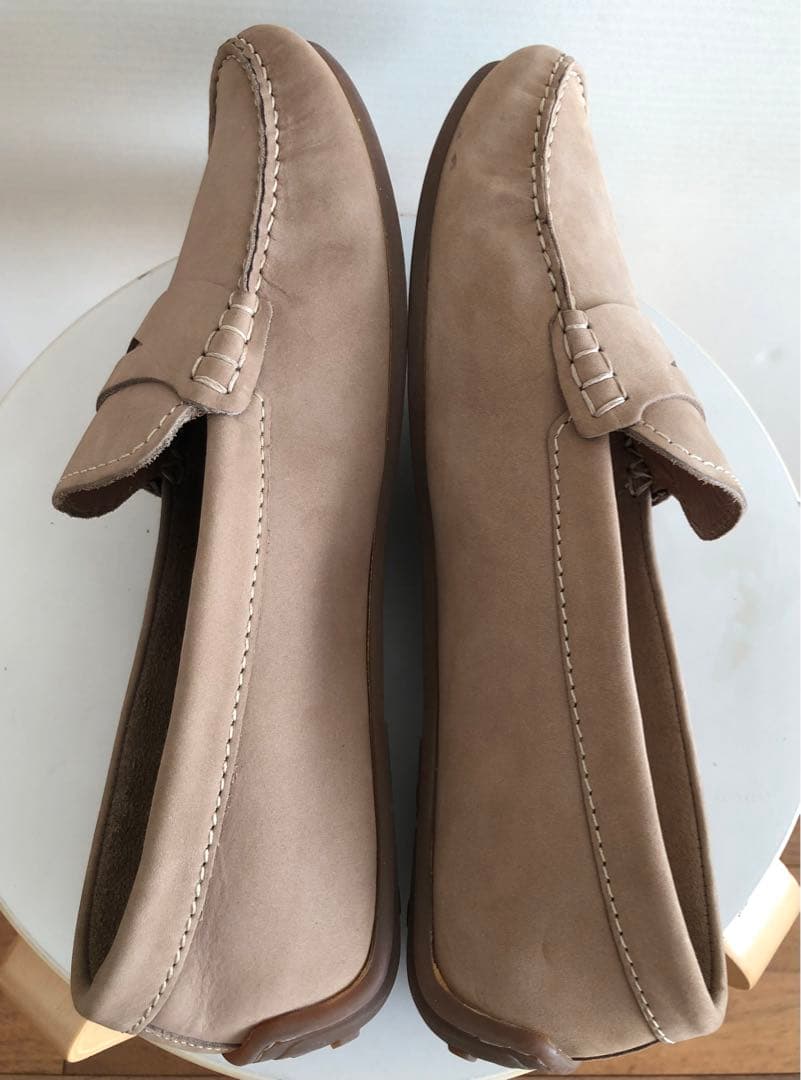 クラークス ドライビングシューズ ローファー モカシン 本革 ベージュ 27.5