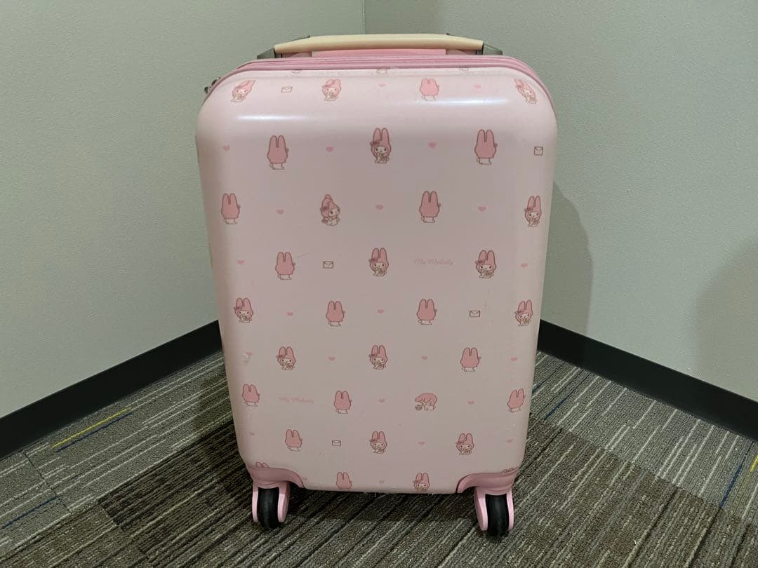 美品 マイメロディ ピンク キャリーケース