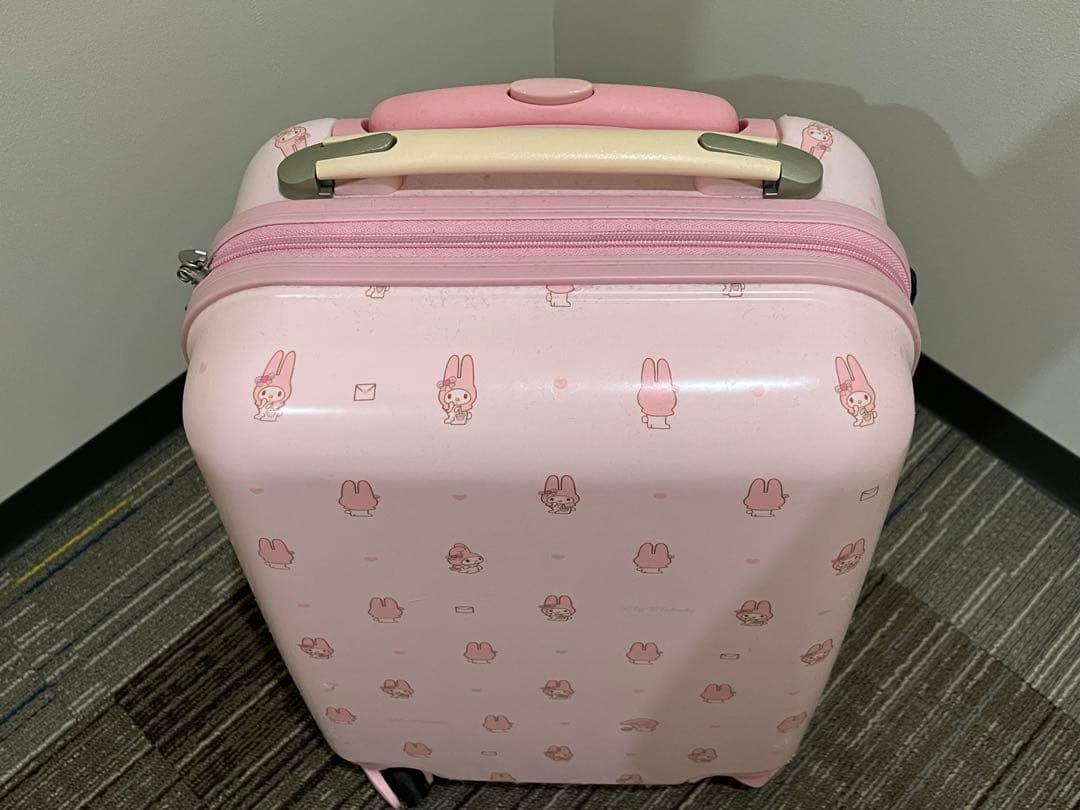 美品 マイメロディ ピンク キャリーケース