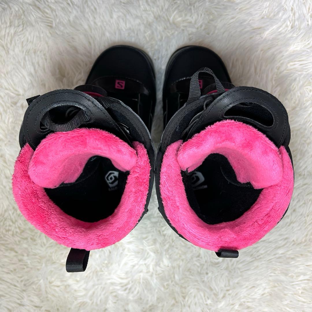 SALOMON スノーボードブーツ 24.5cm ブラック/ピンク