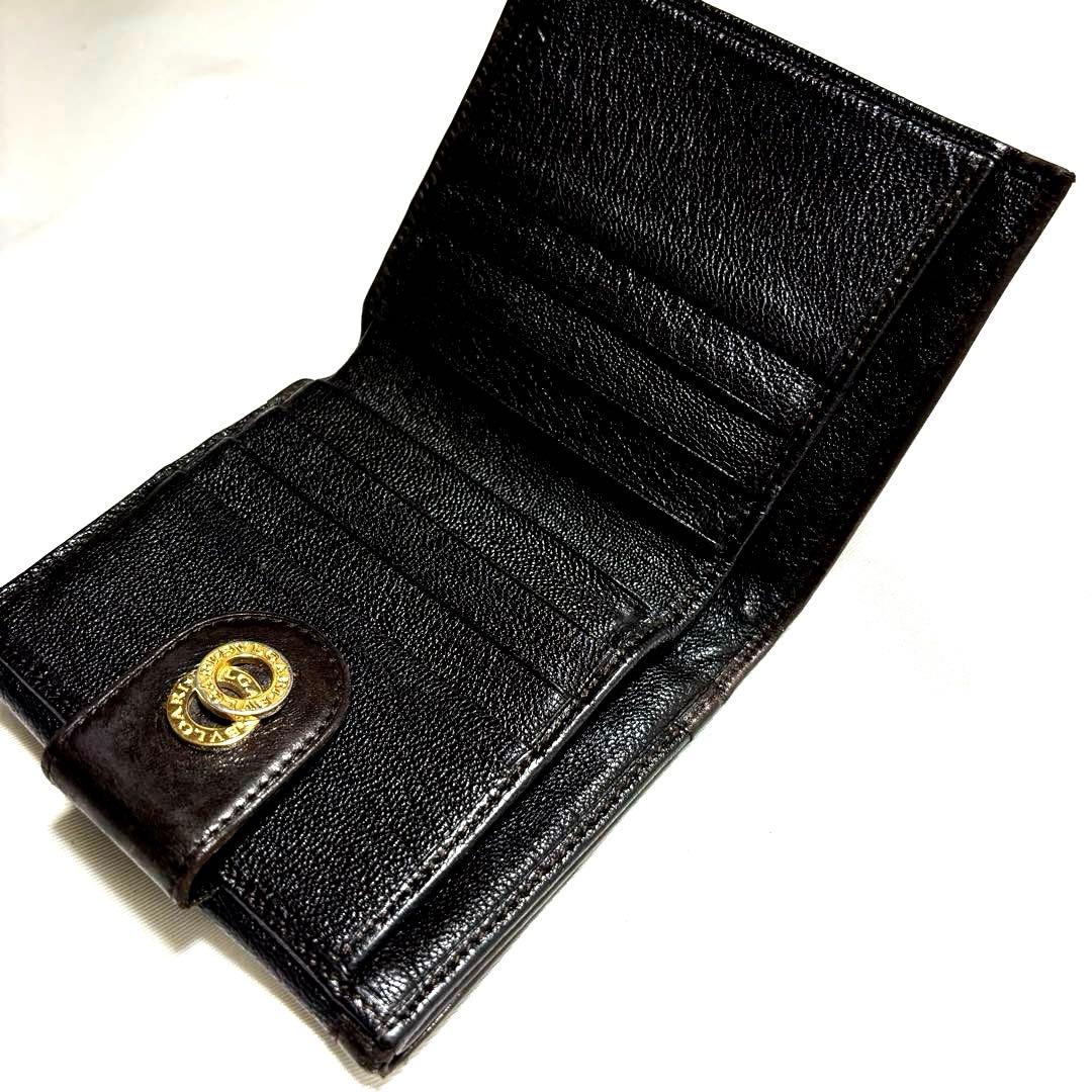 ✨美品✨BVLGARI ブルガリ 折財布　グレインレザー　ゼロワン　シリアルあり