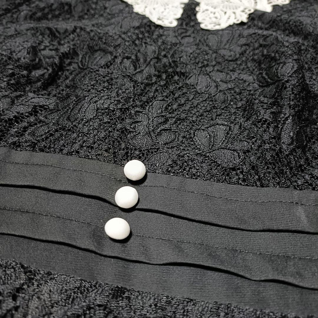 美品　レジャ　レース付きブラック パーティー ドレス　M　LEJA