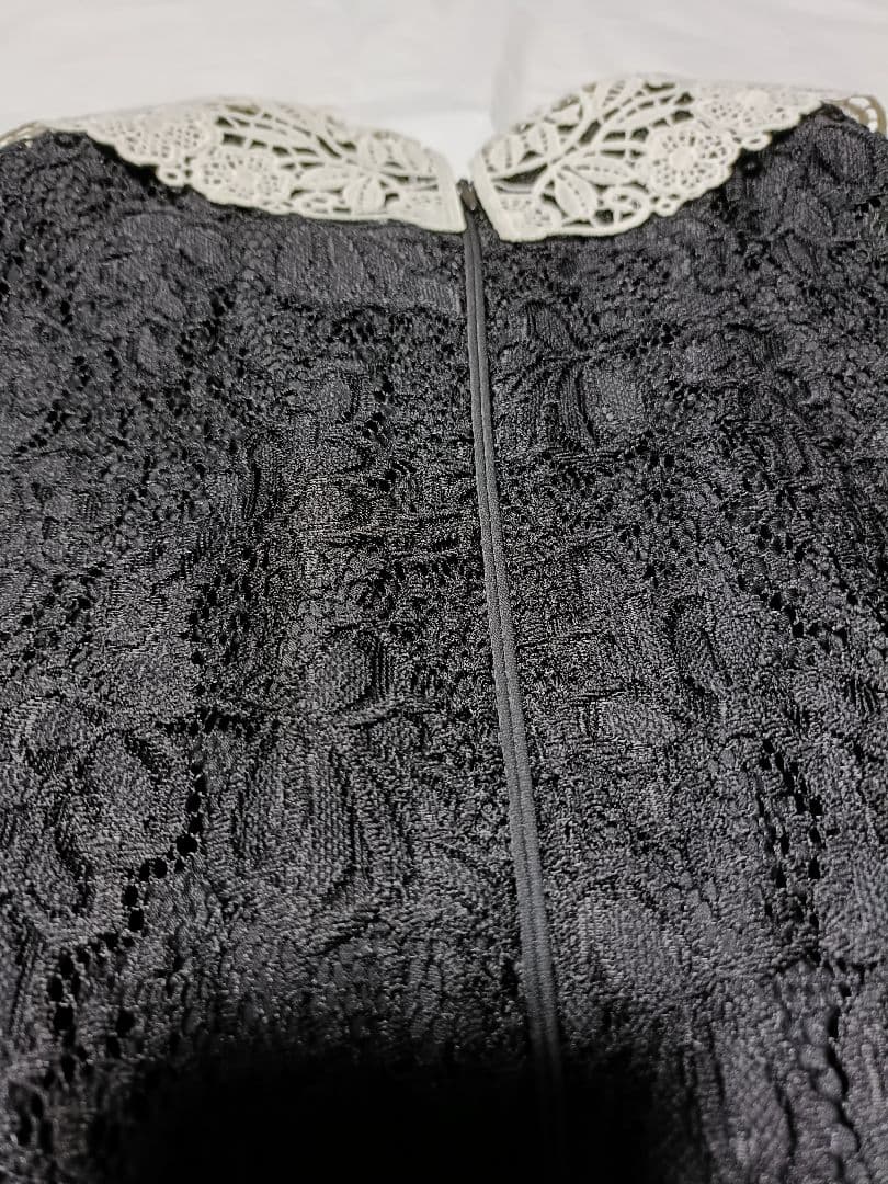 美品　レジャ　レース付きブラック パーティー ドレス　M　LEJA