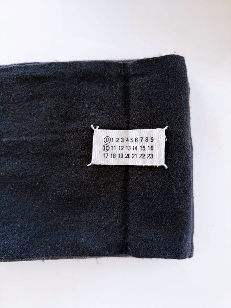 フ*n様 【中古】マルジェラ デニム×ウール マフラー 黒